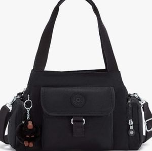 Kipling Felix Large Black Tonal NWT